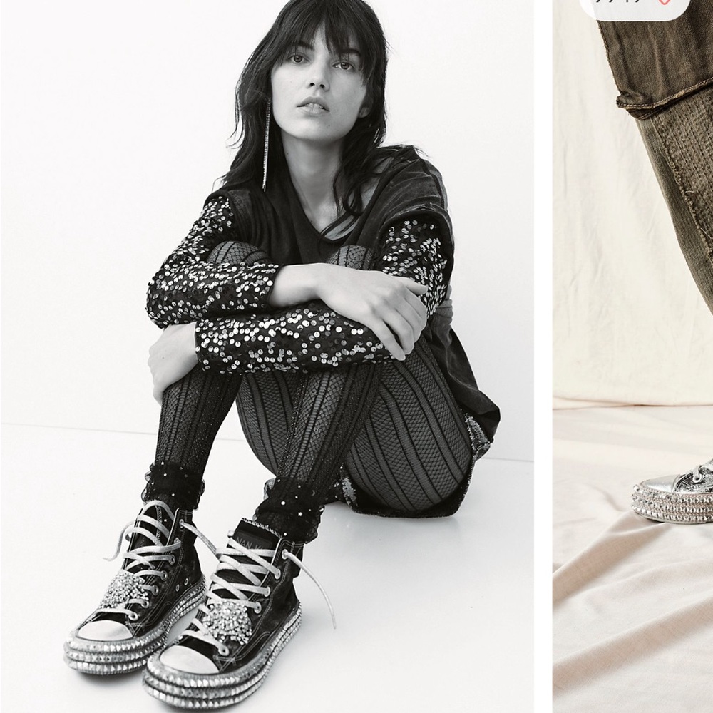 FREE PEOPLE Cruise studded high top Nanko sneaker ✨✨❤️🦋🦋✨